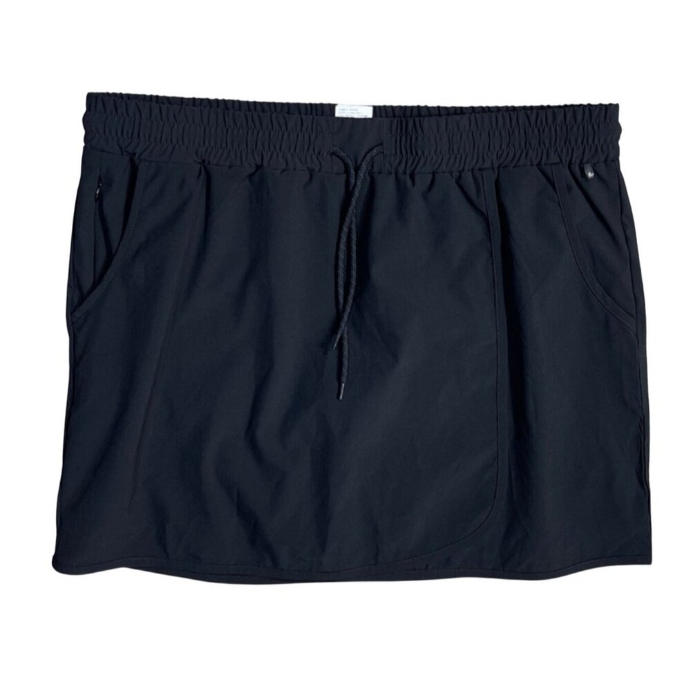 Avalanche Skort Skirt Black Size XL Extra Large Pull-On Drawstring Stretch